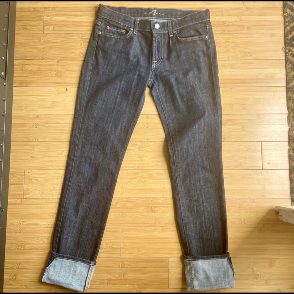 Seven Low rise cuffed Dark Wash Roxanne Jeans